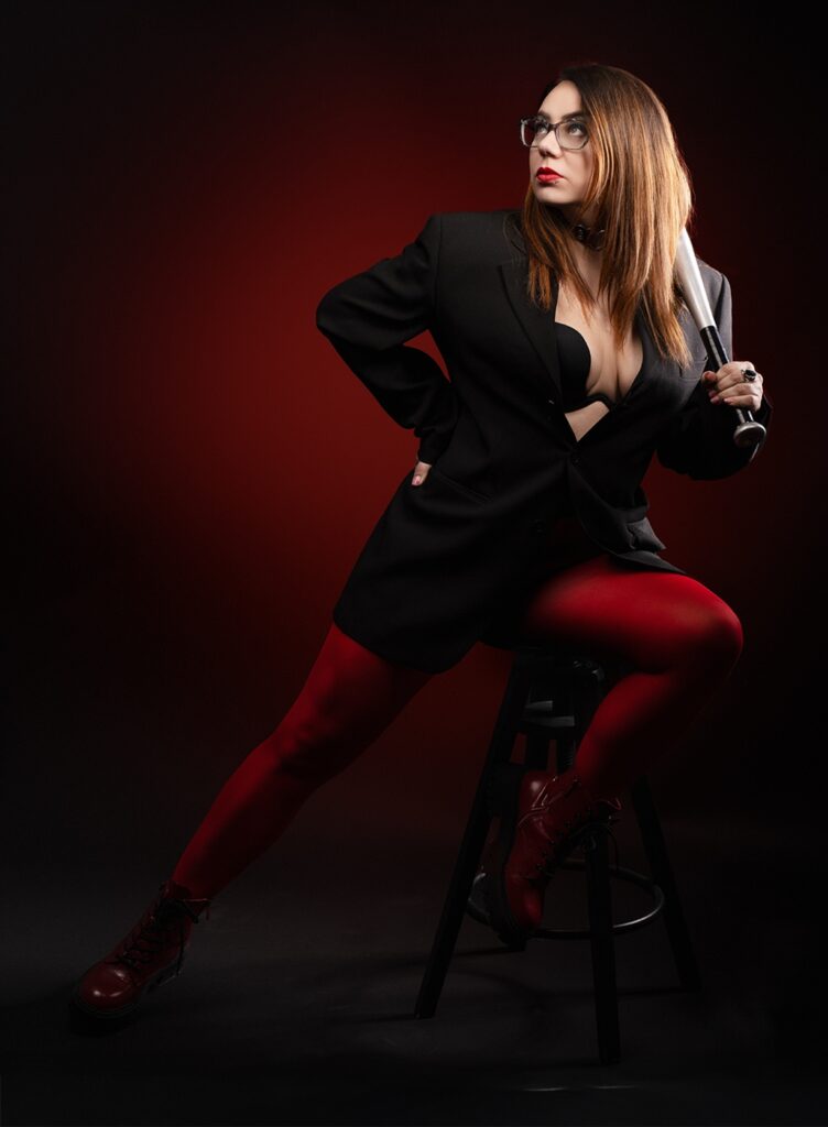 sesja kobieca w studio Częstochowa - portret kobiety w stylu fashion